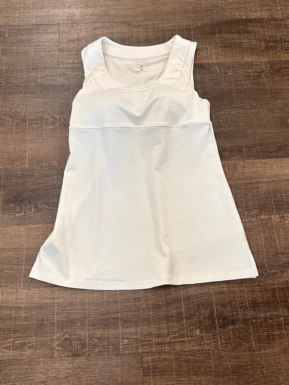 Athleta White Scoop Neck Athletic White Tennis Dress Size 36C
